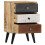 VidaXL vidaXL Solid Mango Wood Bedside Cabinet 3 Drawers Nightstand Side Cabinet 3