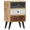 VidaXL vidaXL Solid Mango Wood Bedside Cabinet 3 Drawers Nightstand Side Cabinet 1