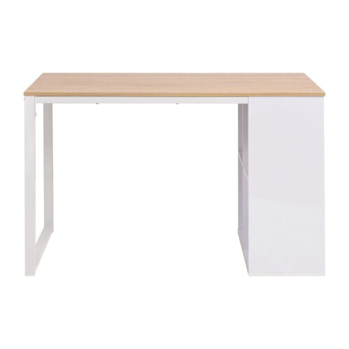 VidaXL vidaXL Writing Desk Oak and White Home Office Computer Study Table Furniture 1