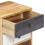 VidaXL vidaXL Solid Mango Wood Bedside Cabinet 3 Drawers Nightstand Side Cabinet 5