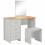 VidaXL vidaXL Dressing Table with Mirror and Stool Grey Home Cosmetic Vanity Table 1