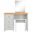 VidaXL vidaXL Dressing Table with Mirror and Stool Grey Home Cosmetic Vanity Table 4
