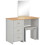 VidaXL vidaXL Dressing Table with Mirror and Stool Grey Home Cosmetic Vanity Table 2