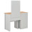 VidaXL vidaXL Dressing Table with Mirror and Stool Grey Home Cosmetic Vanity Table 5