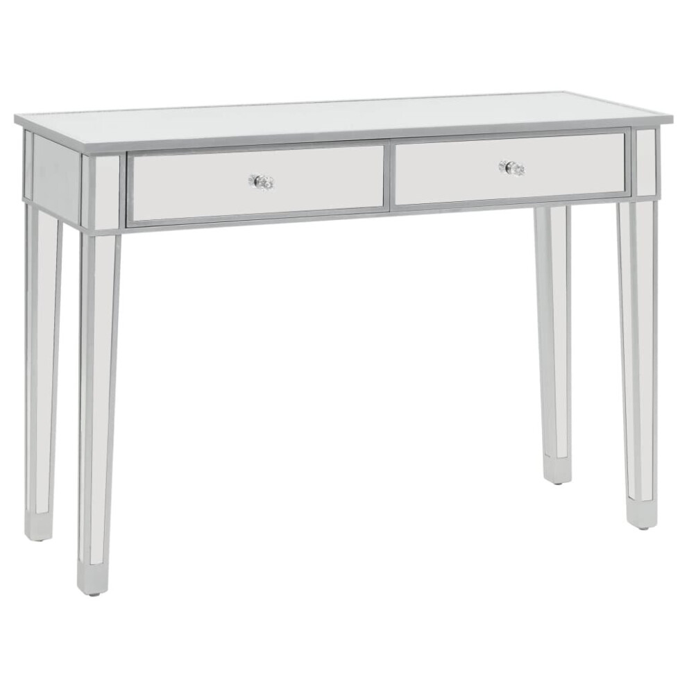 vidaXL Mirrored Console Table MDF And Glass 106.5x38x76.5cm Entryway Display