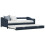VidaXL vidaXL Pull-out Sofa Bed Frame Grey Pinewood 90x200cm Guest Sleepover Beds 1