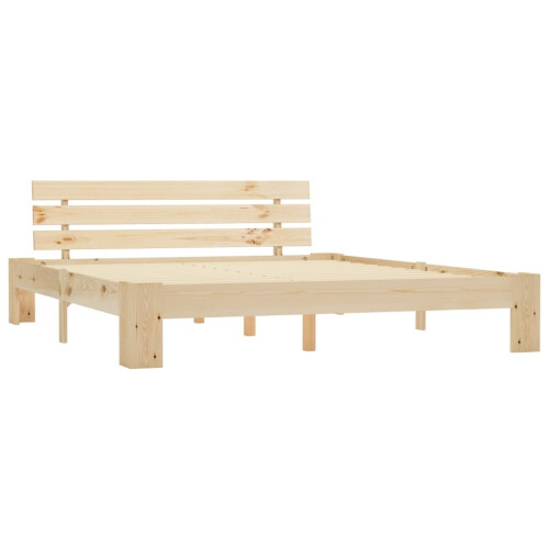 VidaXL vidaXL Bed Frame Home Bed Base Bedstead Solid Pine Wood 180x200 cm Super King 1