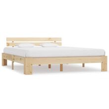 vidaXL Bed Frame Home Bed Base Bedstead Solid Pine Wood 180x200 cm Super King