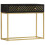 VidaXL vidaXL Solid Mango Wood Console Table Black and Gold 90cm Hall Display Stand 1