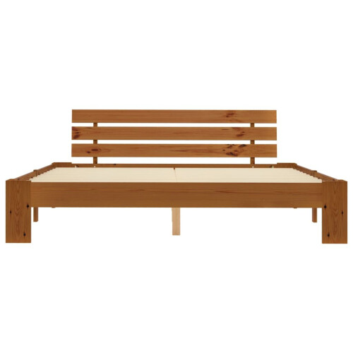 VidaXL vidaXL Bed Frame Bed Base Honey Brown Solid Pine Wood 180x200 cm Super King 2