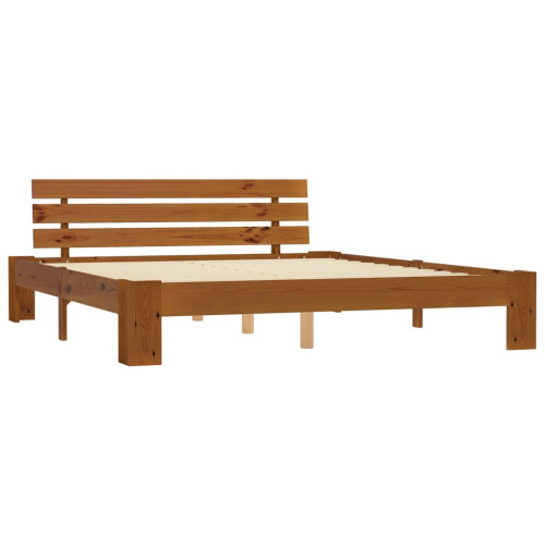 VidaXL vidaXL Bed Frame Bed Base Honey Brown Solid Pine Wood 180x200 cm Super King 1
