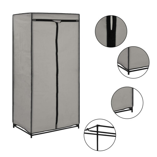 VidaXL vidaXL Kleiderschrank Grau 7550160 cm