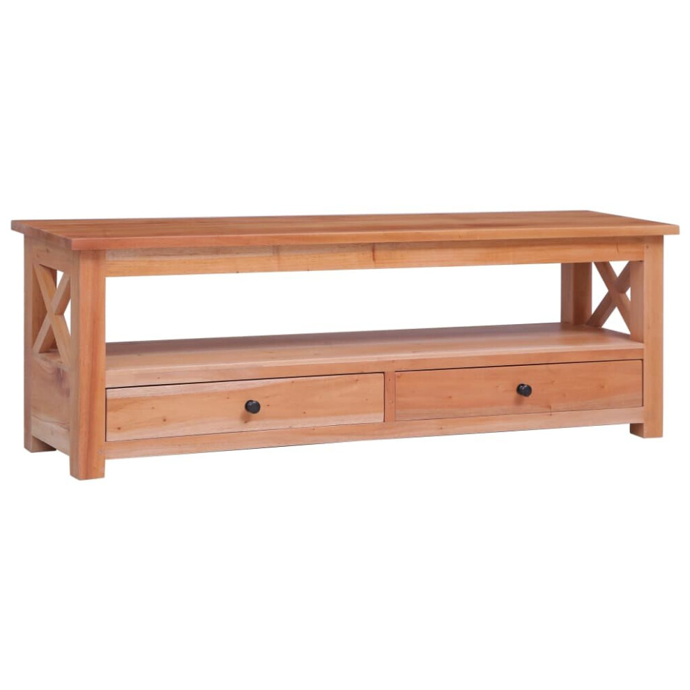 Vidaxl Solid Mahogany Wood Tv Cabinet Sideboard Lowboard Stereo Rack Shelf Brown