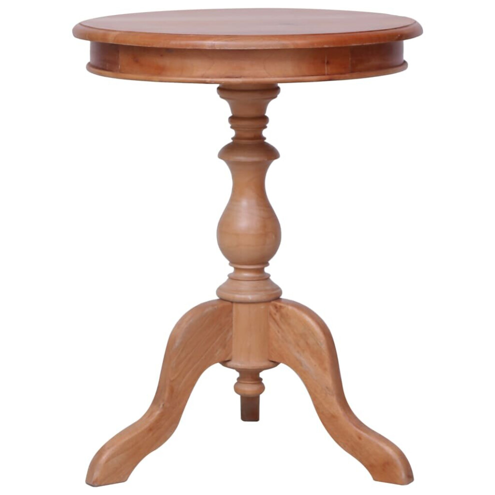 vidaXL Solid Mahogany Wood Side Table Round Table Side Hall Cabinet End Table