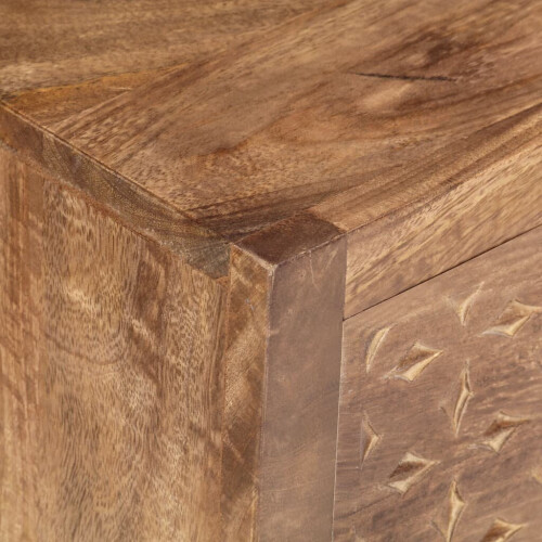 VidaXL vidaXL Solid Mango Wood Bedside Cabinet Bedroom Living Room Side Cabinets 1