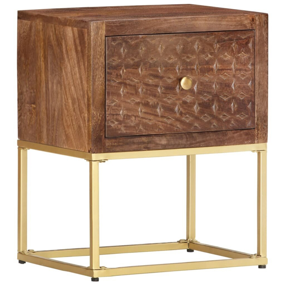 Vidaxl Solid Mango Wood Bedside Cabinet Bedroom Living Room Side Cabinets