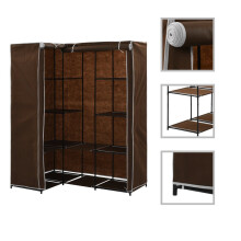 vidaXL Corner Wardrobe Brown Closet Clothes Storage Organiser Cabinet Shelves
