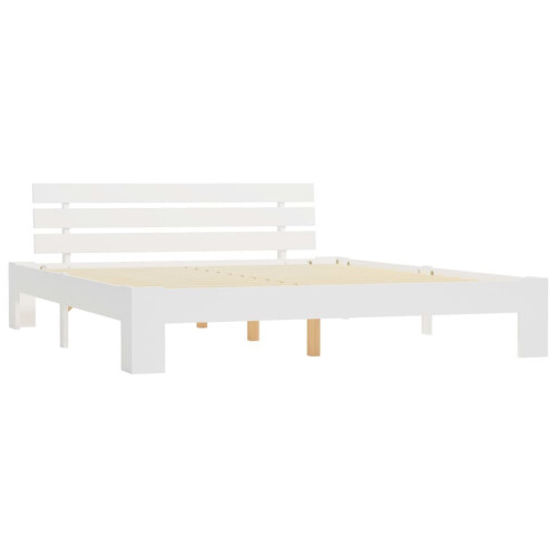 VidaXL vidaXL Bed Frame Bed Base Bedstead White Solid Pine Wood 180x200 cm Super King 1
