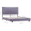 VidaXL vidaXL Bed Frame without Mattress Bed Base Light Grey Fabric 135x190 cm Double 7