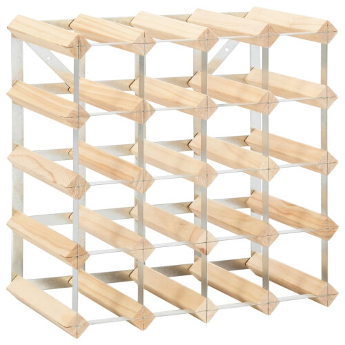 VidaXL vidaXL Wine Rack 20 Bottle Solid Pinewood Display Holder Storage Cabinet Shelf 1
