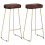 VidaXL vidaXL 2x Solid Mango Wood Gavin Bar Stools 45x40x78cm Kitchen Dining Seat 1