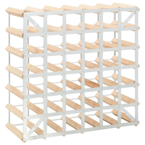 VidaXL vidaXL Wine Rack 42 Bottle Solid Pinewood Display Holder Storage Cabinet Shelf 2