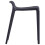VidaXL vidaXL 4x Stackable Stools Black Plastic Kitchen Dining Room Counter Seat 5