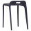 VidaXL vidaXL 4x Stackable Stools Black Plastic Kitchen Dining Room Counter Seat 6