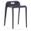 VidaXL vidaXL 4x Stackable Stools Black Plastic Kitchen Dining Room Counter Seat 8