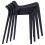 VidaXL vidaXL 4x Stackable Stools Black Plastic Kitchen Dining Room Counter Seat 2