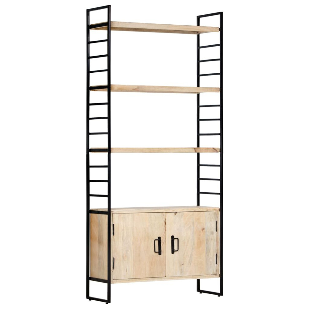 Vidaxl Solid Mango Wood 4-Tier Bookcase 80Cm Book Racks Display Unit Cabinet