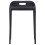 VidaXL vidaXL 4x Stackable Stools Black Plastic Kitchen Dining Room Counter Seat 3