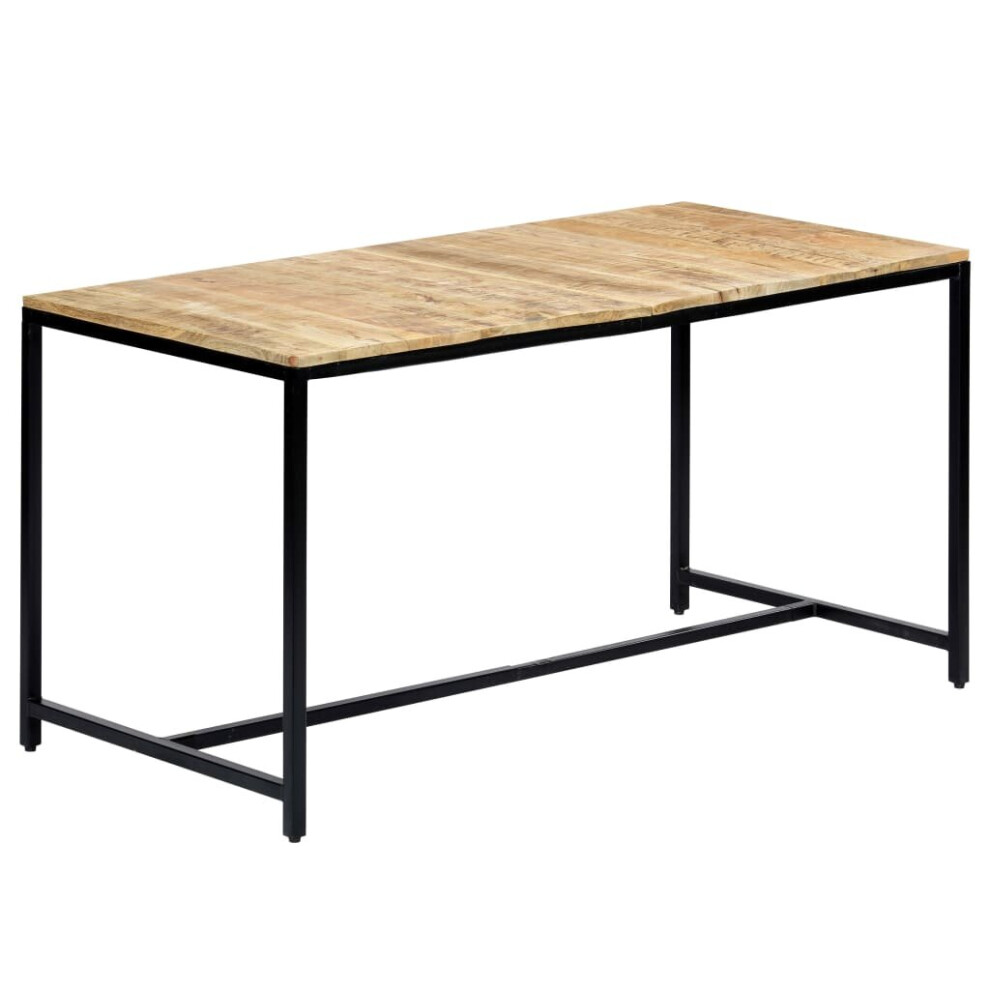 vidaXL Solid Rough Mango Wood Dining Table 140x70x75cm Kitchen Furniture Desk