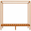 VidaXL vidaXL Solid Pine Wood Canopy Bed Frame Honey Brown 100x200cm Single Beds 3