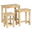 VidaXL vidaXL 3x Solid Mango Wood Nesting Tables Accent End Desks Telephone Stands 1