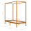 VidaXL vidaXL Solid Pine Wood Canopy Bed Frame Honey Brown 100x200cm Single Beds 7