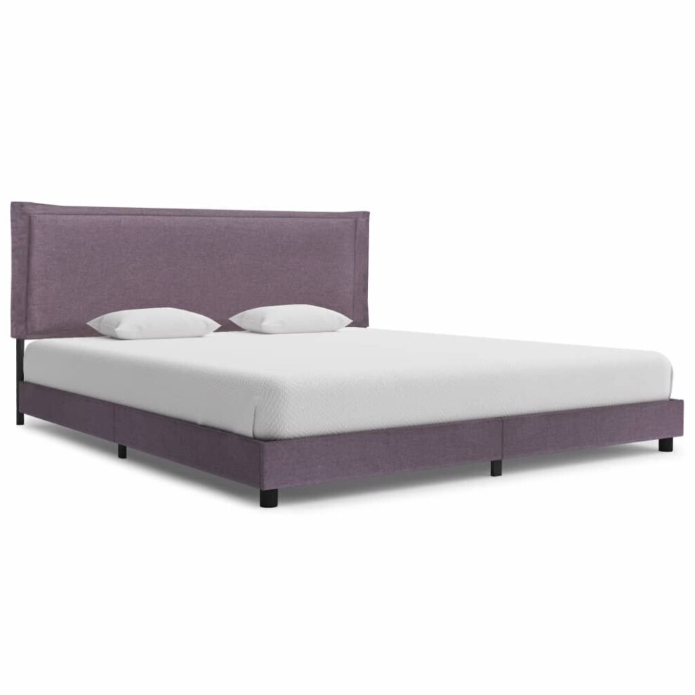 vidaXL Bed Frame Taupe Fabric 160x200cm Upholstered Double Bedroom Furniture