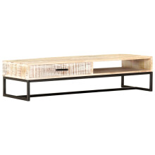 vidaXL Solid Acacia Wood Coffee Table White Bedroom Tea Couch Table Furniture