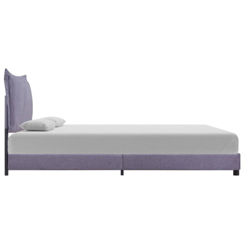 VidaXL vidaXL Bed Frame without Mattress Bed Base Light Grey Fabric 135x190 cm Double 2