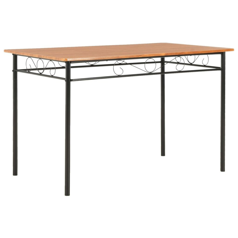 Vidaxl Dining Table Brown Mdf Home Dinner Room Meal Tables Kitchen Furniture