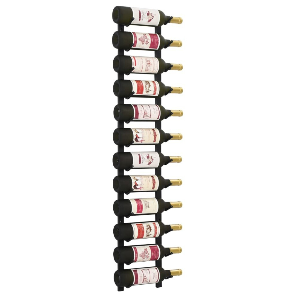 vidaXL Wall Wine Rack 12 Bottles Display Drink Holder Storage Cabinet Shelf