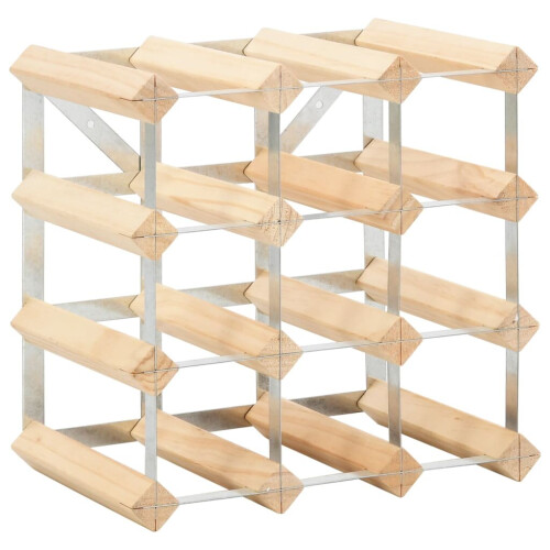 VidaXL vidaXL Wine Rack 12 Bottle Solid Pinewood Display Holder Storage Cabinet Shelf 1