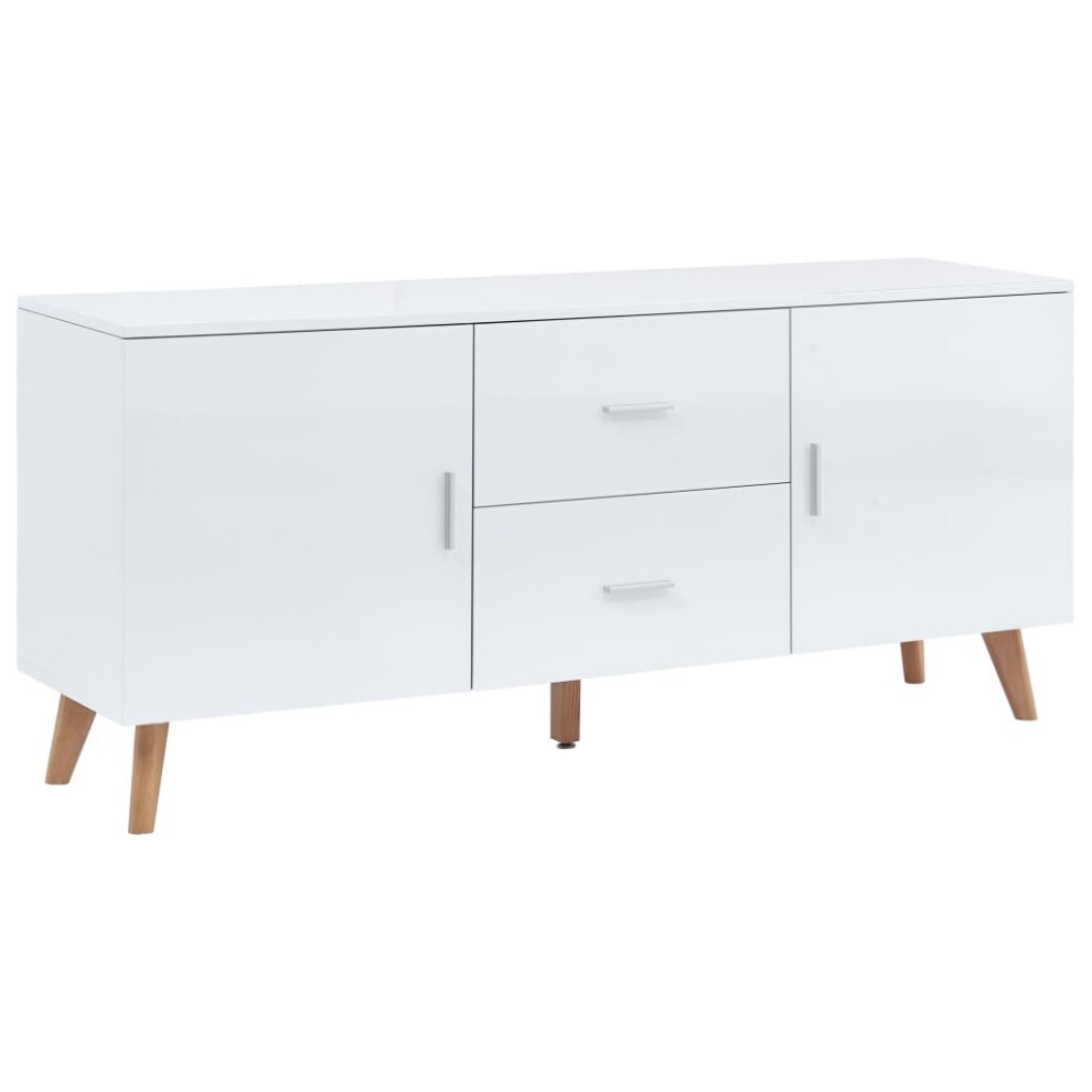 vidaXL Sideboard White MDF Living Room Storage Cupboard Cabinet Lowboard Unit