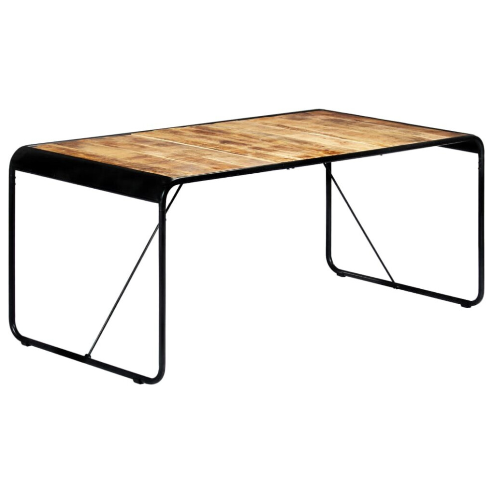 Vidaxl Solid Rough Mango Wood Dining Table Dinner Kitchen Dining Room Tables
