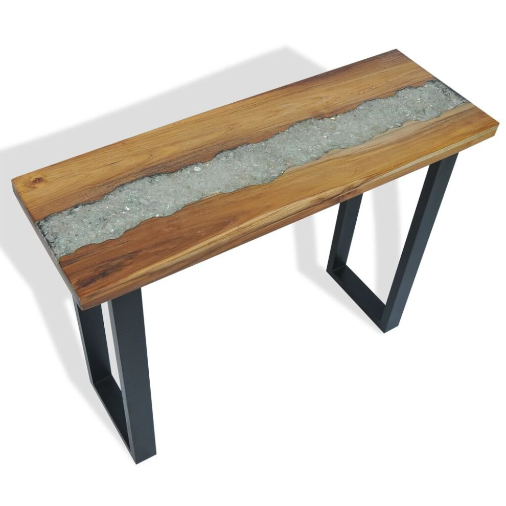 vidaXL Teak Console Table 100x35x75cm Side End Living Room Hallway Furniture