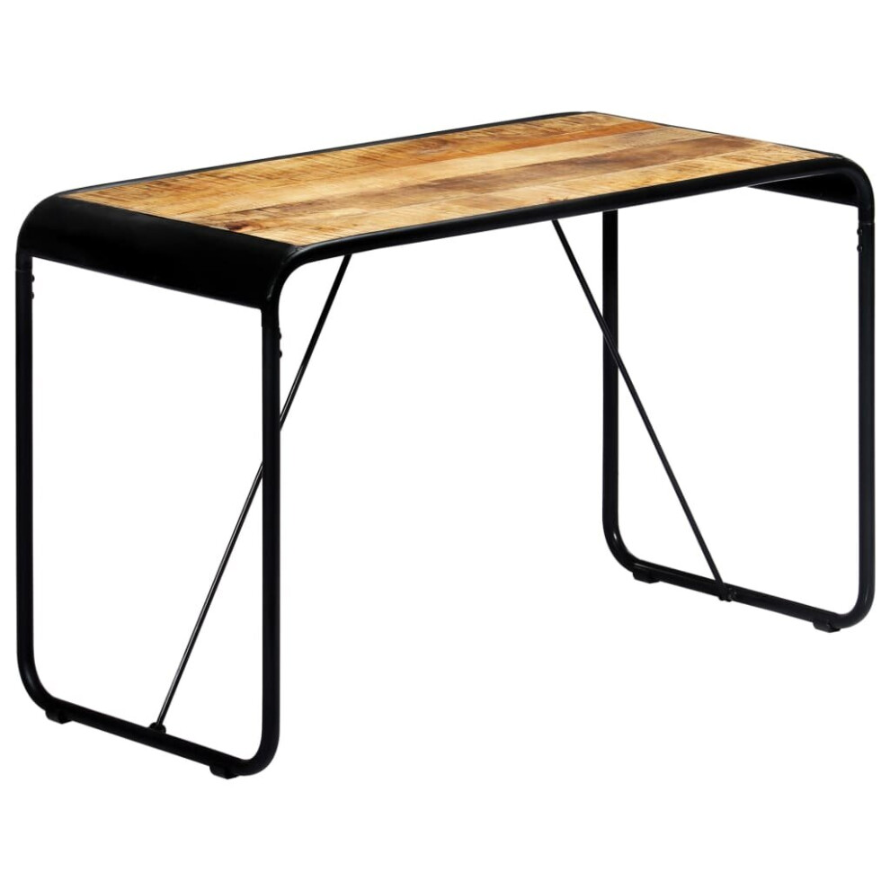 Vidaxl Solid Rough Mango Wood Dining Table Dinner Kitchen Dining Room Table