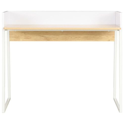 VidaXL vidaXL Computer Desk with Elevated Back White and Oak Office Writing Table 1
