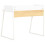 VidaXL vidaXL Computer Desk with Elevated Back White and Oak Office Writing Table 4
