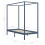 VidaXL vidaXL Solid Pine Wood Canopy Bed Frame Grey 100x200cm Single Wooden Beds 7