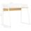 VidaXL vidaXL Computer Desk with Elevated Back White and Oak Office Writing Table 7
